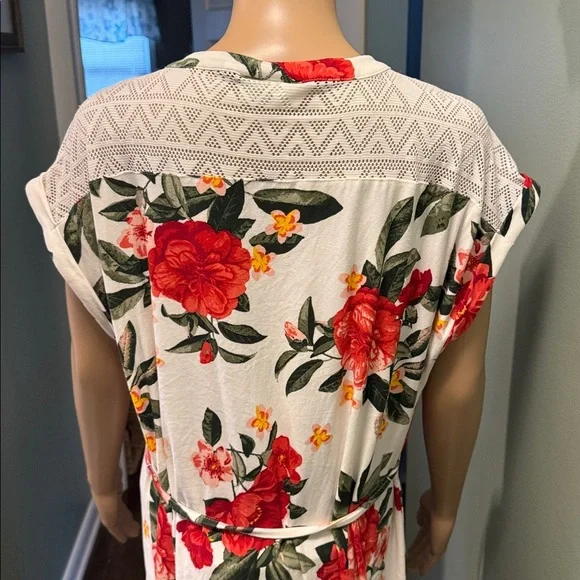 Hawaiian Floral Print dress size 1X - Picture 5 of 7